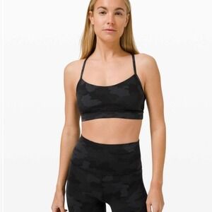 Lululemon Athletica Black Camo Sports Bra